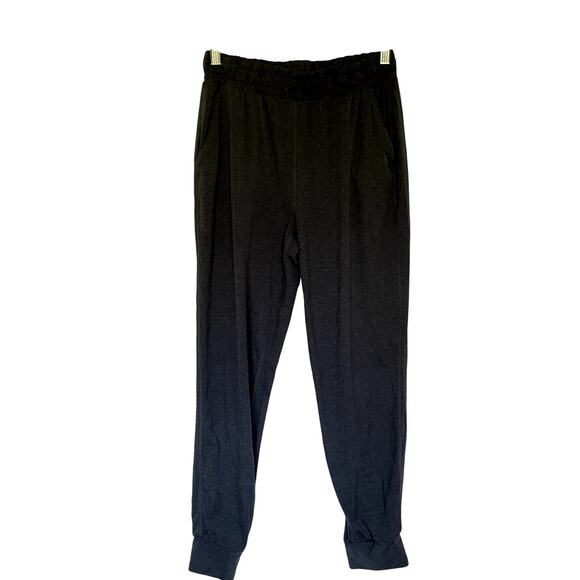 navy blue women's size small jogger pants sweatpants elastic waist pockets - Picture 1 of 5